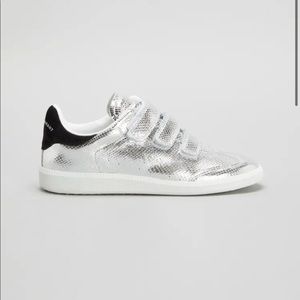 ISABEL MARANT BETH SILVER SNEAKER 40